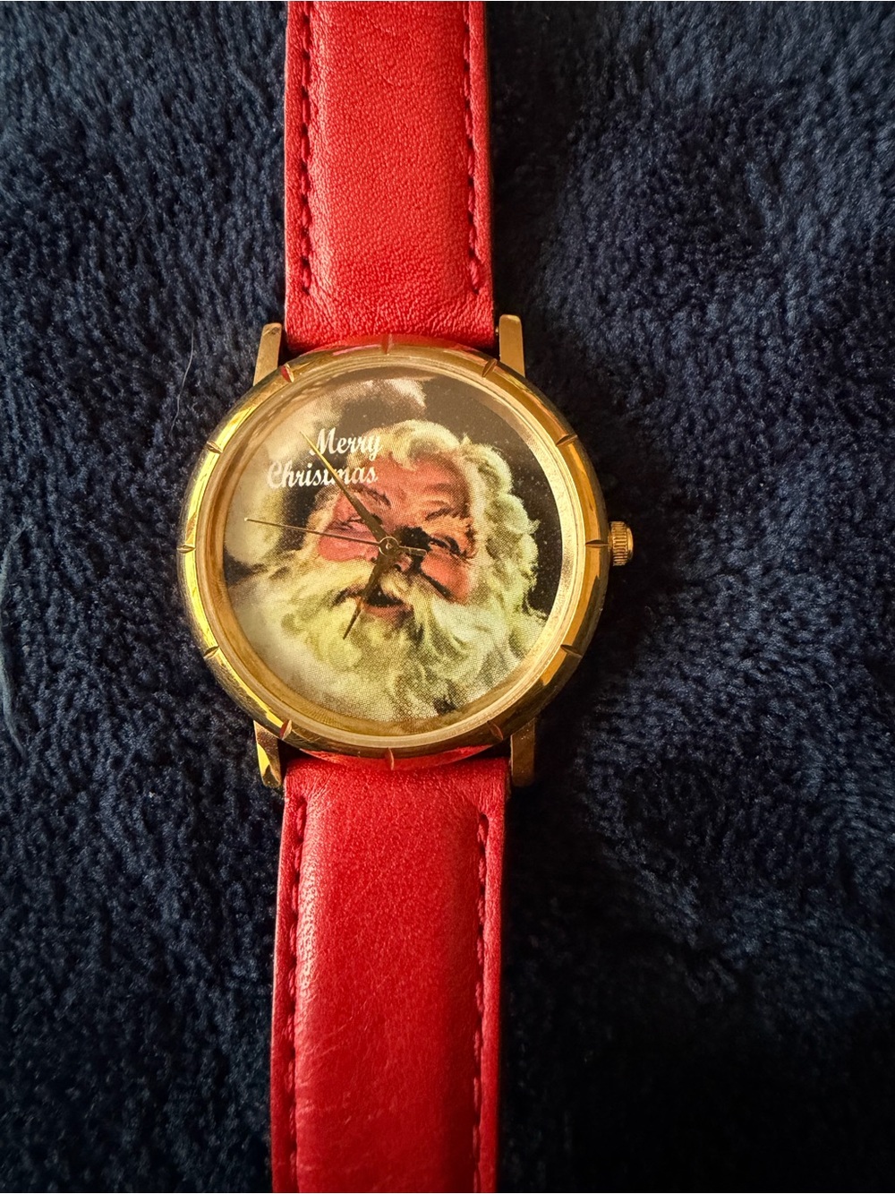 Festive Red Santa Face Women's Watch
